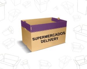 Caixas papelão Supermercados Delivery